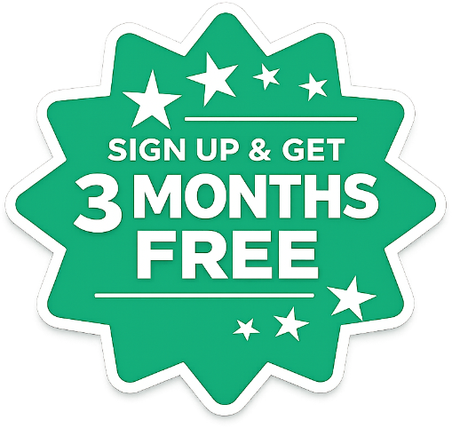 3 months free